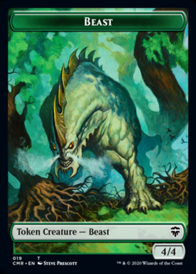 Beast (18) // Beast (19) Double-Sided Token [Commander Legends Tokens] | Red Riot Games CA