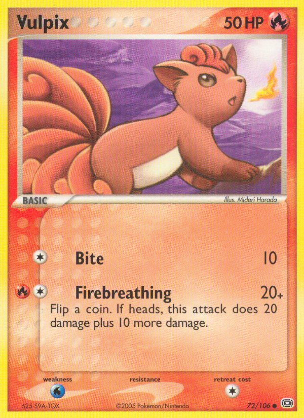 Vulpix (72/106) [EX: Emerald] | Red Riot Games CA