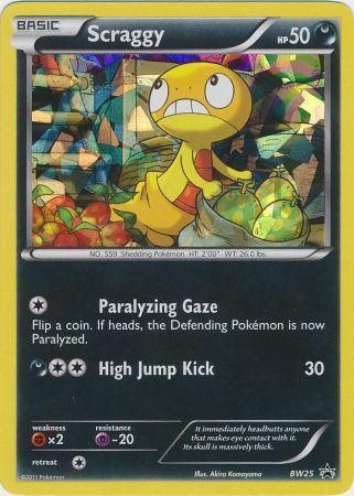 Scraggy (BW25) (Cracked Ice Holo) [Black & White: Black Star Promos] | Red Riot Games CA