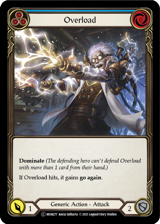 Overload (Blue) [U-MON277-RF] (Monarch Unlimited)  Unlimited Rainbow Foil | Red Riot Games CA