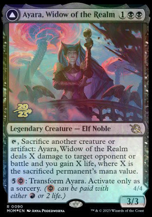 Ayara, Widow of the Realm // Ayara, Furnace Queen [March of the Machine Prerelease Promos] | Red Riot Games CA