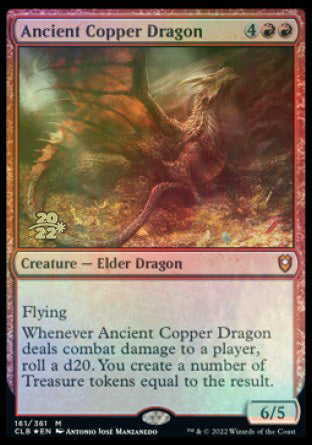 Ancient Copper Dragon [Commander Legends: Battle for Baldur's Gate Prerelease Promos] | Red Riot Games CA