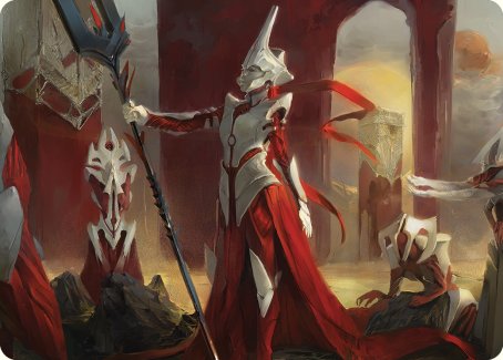 Porcelain Zealot Art Card [Phyrexia: All Will Be One Art Series] | Red Riot Games CA