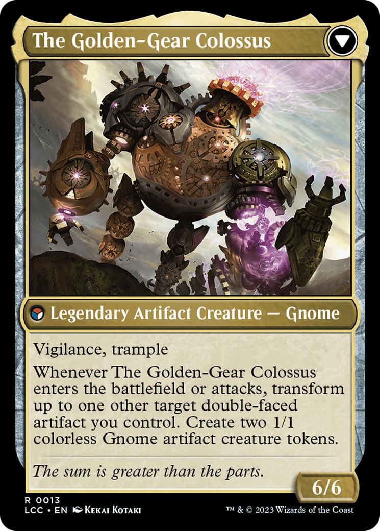 Tetzin, Gnome Champion // The Golden-Gear Colossus [The Lost Caverns of Ixalan Commander] | Red Riot Games CA