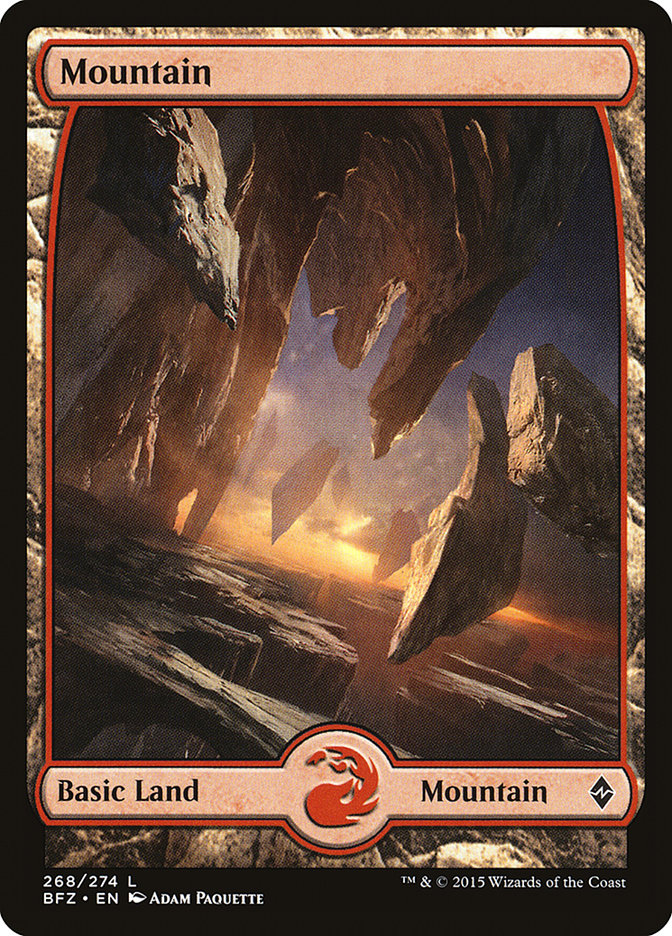 Mountain (268) (Full Art) [Battle for Zendikar] | Red Riot Games CA