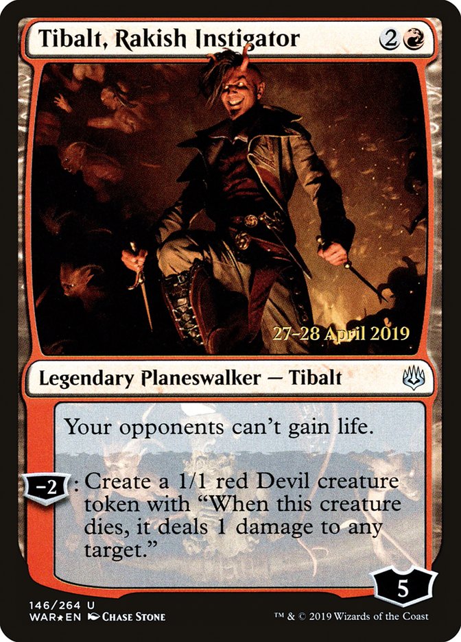 Tibalt, Rakish Instigator [War of the Spark Prerelease Promos] | Red Riot Games CA