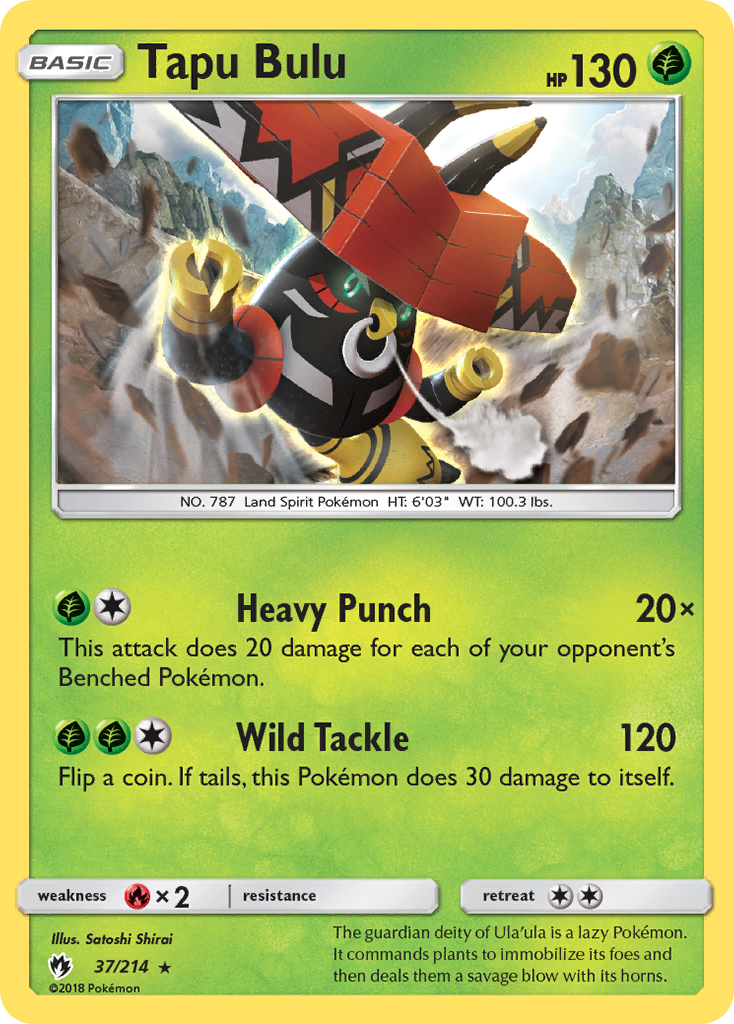 Tapu Bulu (37/214) [Sun & Moon: Lost Thunder] | Red Riot Games CA