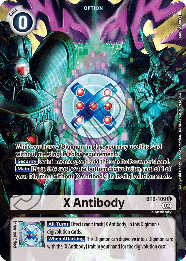 X Antibody [BT9-109] (Alternate Art) [Starter Deck: Beelzemon Advanced Deck Set] | Red Riot Games CA