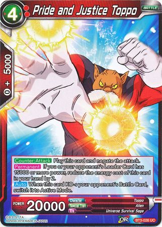 Pride and Justice Toppo (BT3-026) [Cross Worlds] | Red Riot Games CA