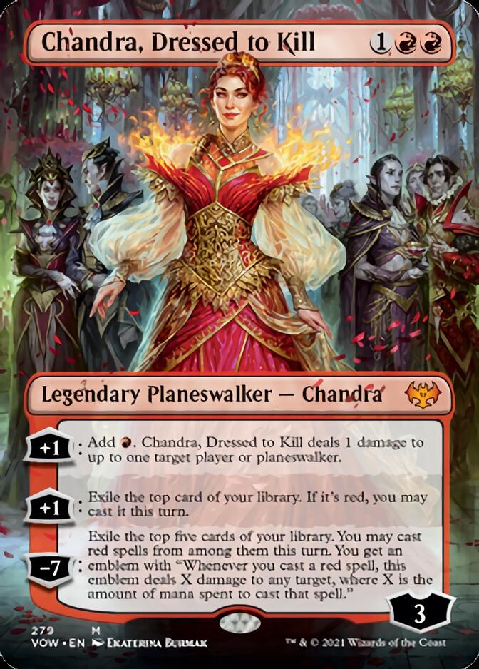 Chandra, Dressed to Kill (Borderless) [Innistrad: Crimson Vow] | Red Riot Games CA