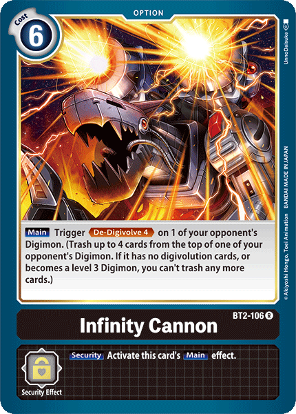 Infinity Cannon [BT2-106] [Release Special Booster Ver.1.0] | Red Riot Games CA