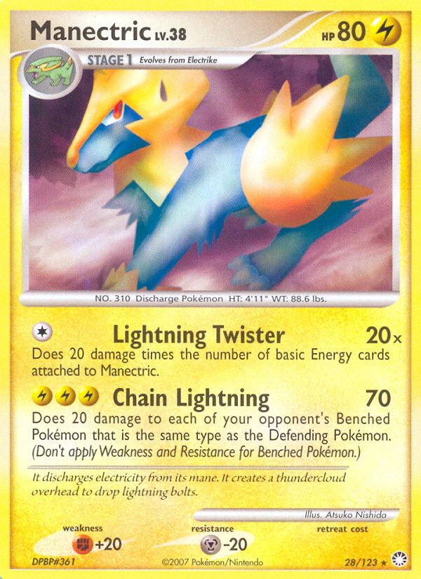 Manectric (28/123) [Diamond & Pearl: Mysterious Treasures] | Red Riot Games CA