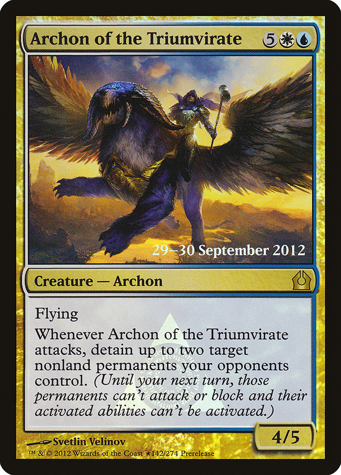Archon of the Triumvirate [Return to Ravnica Prerelease Promos] | Red Riot Games CA