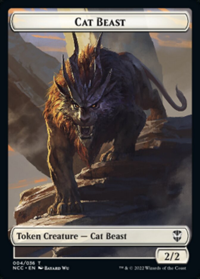 Soldier (09) // Cat Beast Double-Sided Token [Streets of New Capenna Commander Tokens] | Red Riot Games CA