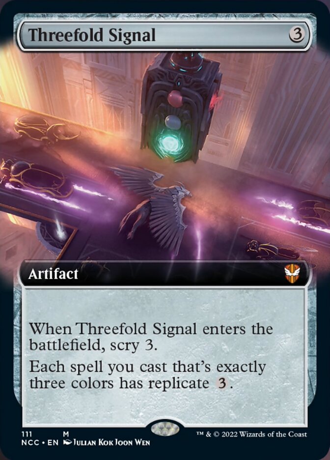 Threefold Signal (Extended Art) [Streets of New Capenna Commander] | Red Riot Games CA