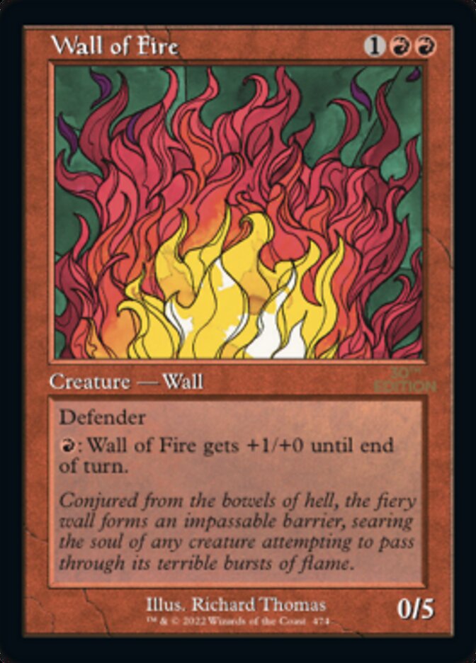 Wall of Fire (Retro) [30th Anniversary Edition] | Red Riot Games CA