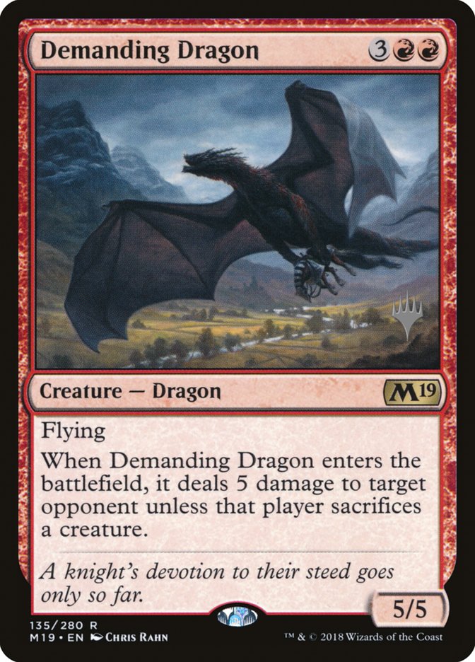 Demanding Dragon (Promo Pack) [Core Set 2019 Promos] | Red Riot Games CA