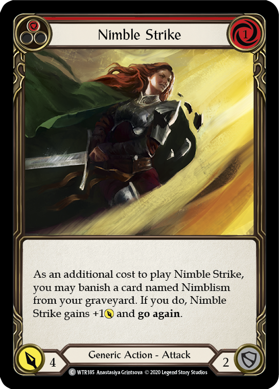 Nimble Strike (Red) [U-WTR185] (Welcome to Rathe Unlimited)  Unlimited Normal | Red Riot Games CA
