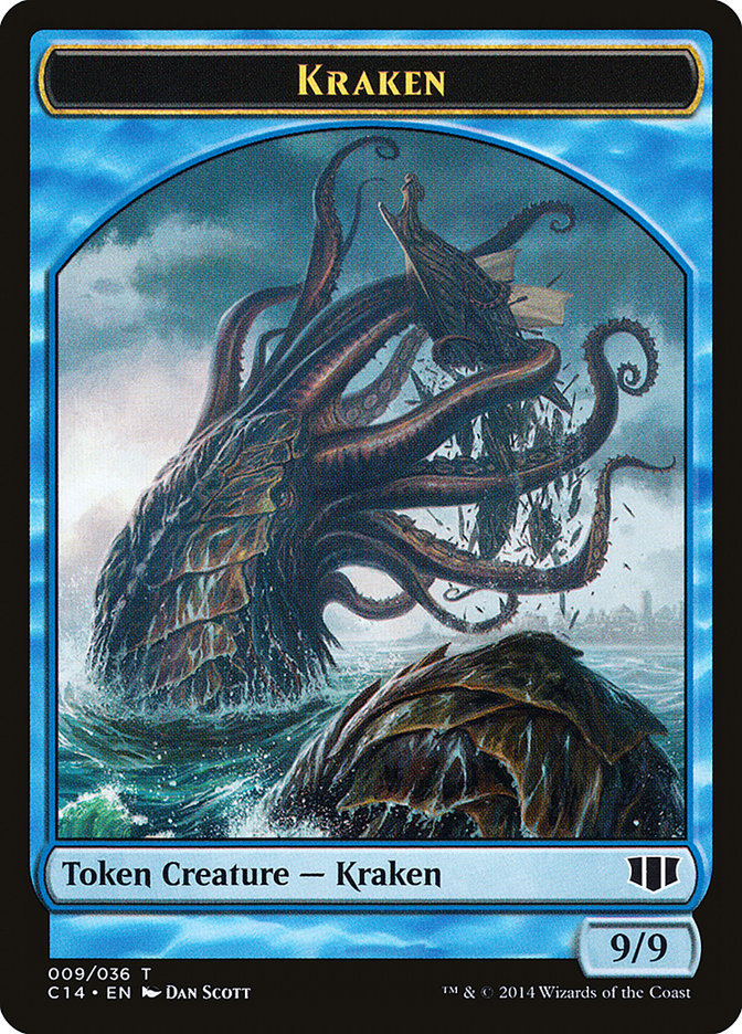 Kraken // Zombie (011/036) Double-Sided Token [Commander 2014 Tokens] | Red Riot Games CA