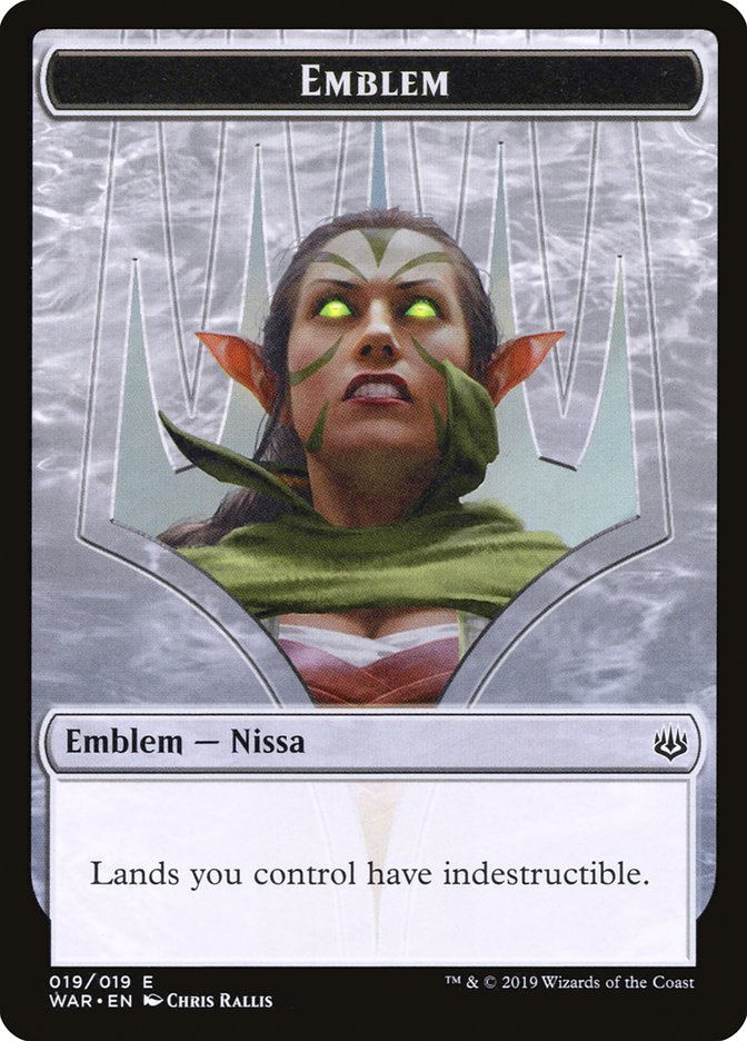 Nissa, Who Shakes the World Emblem [War of the Spark Tokens] | Red Riot Games CA