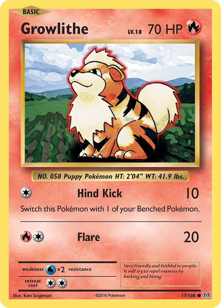 Growlithe (17/108) [XY: Evolutions] | Red Riot Games CA