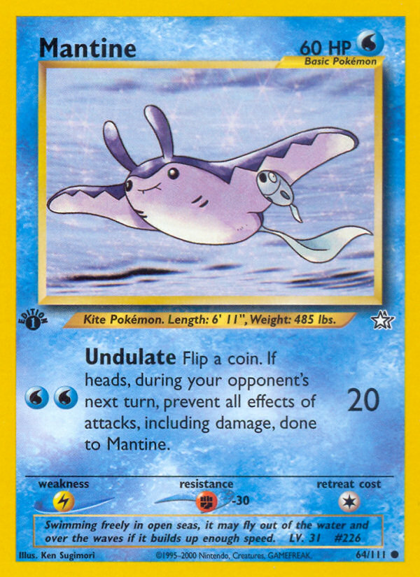 Mantine (64/111) [Neo Genesis 1st Edition] | Red Riot Games CA