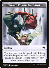 Treasure // Tibalt, Cosmic Impostor Emblem Double-Sided Token [Kaldheim Tokens] | Red Riot Games CA