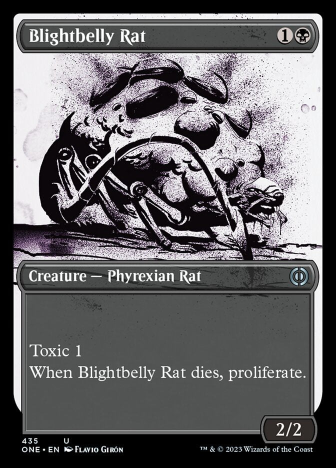 Blightbelly Rat (Showcase Ichor Step-and-Compleat Foil) [Phyrexia: All Will Be One] | Red Riot Games CA