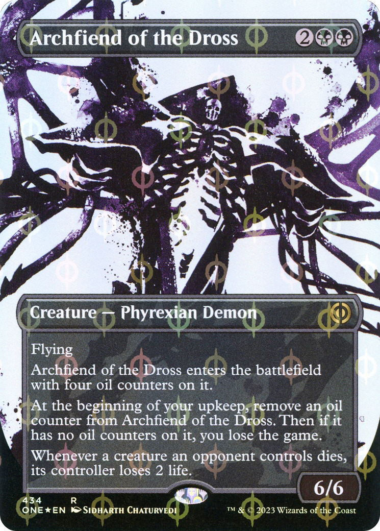 Archfiend of the Dross (Borderless Ichor Step-and-Compleat Foil) [Phyrexia: All Will Be One] | Red Riot Games CA