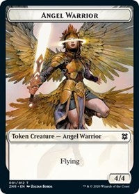 Angel Warrior // Plant Double-Sided Token [Zendikar Rising Tokens] | Red Riot Games CA