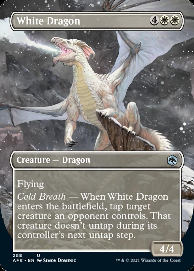 White Dragon (Borderless Alternate Art) [Dungeons & Dragons: Adventures in the Forgotten Realms] | Red Riot Games CA