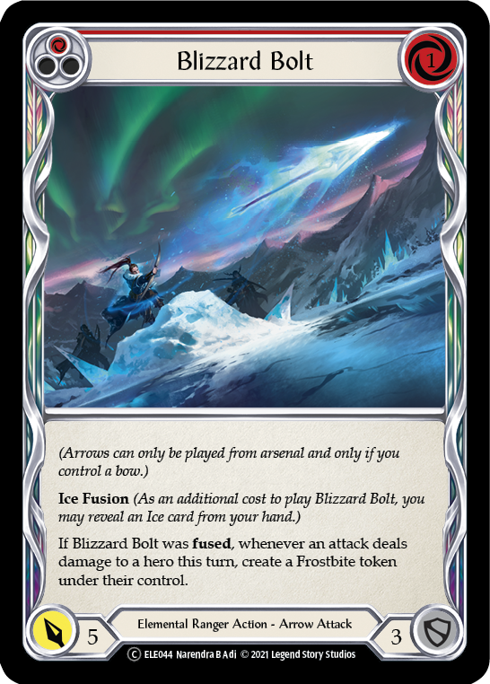 Blizzard Bolt (Red) [U-ELE044] (Tales of Aria Unlimited)  Unlimited Rainbow Foil | Red Riot Games CA