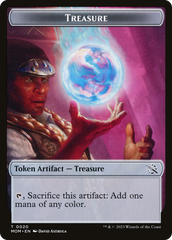 Treasure (20) // Teferi Akosa of Zhalfir Emblem Double-Sided Token [March of the Machine Tokens] | Red Riot Games CA