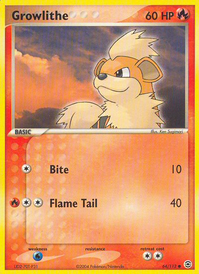Growlithe (64/112) [EX: FireRed & LeafGreen] | Red Riot Games CA
