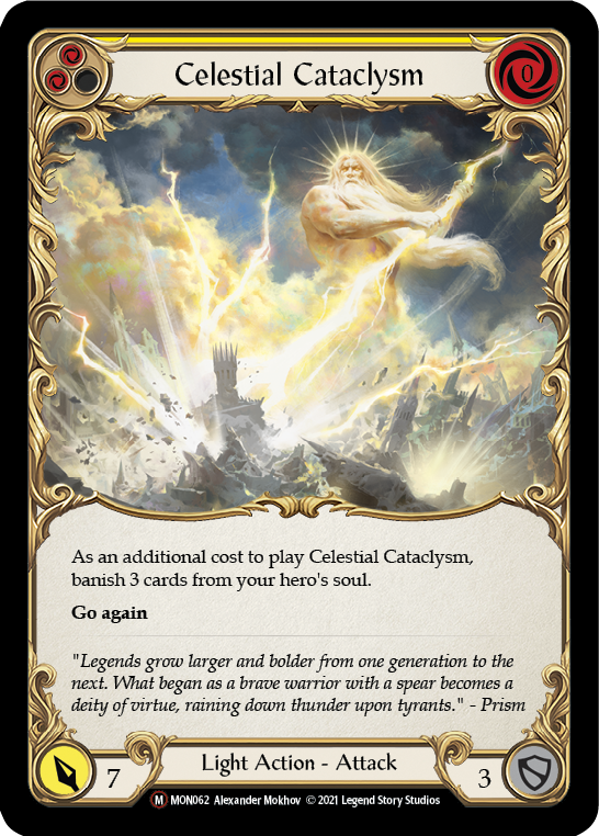 Celestial Cataclysm [U-MON062-RF] (Monarch Unlimited)  Unlimited Rainbow Foil | Red Riot Games CA