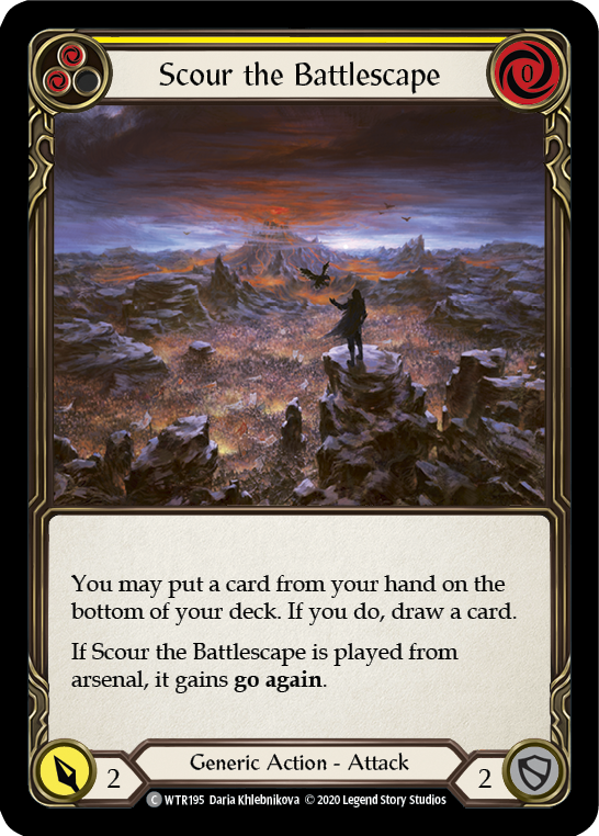 Scour the Battlescape (Yellow) [U-WTR195] (Welcome to Rathe Unlimited)  Unlimited Normal | Red Riot Games CA