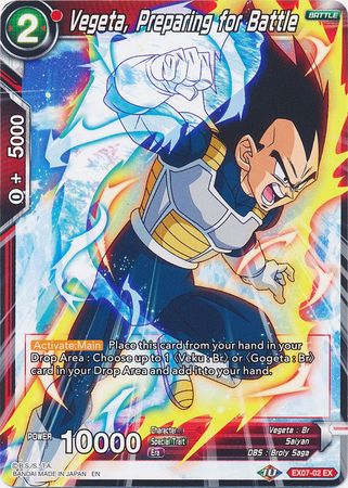 Vegeta, Preparing for Battle (EX07-02) [Magnificent Collection Fusion Hero] | Red Riot Games CA