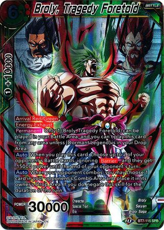 Broly, Tragedy Foretold (SPR) (BT7-115) [Assault of the Saiyans] | Red Riot Games CA