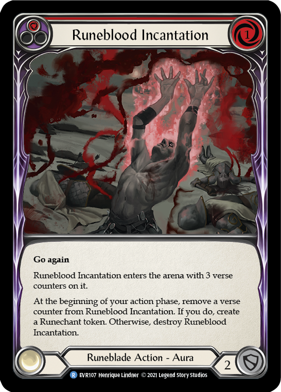 Runeblood Incantation (Red) [EVR107] (Everfest)  1st Edition Rainbow Foil | Red Riot Games CA