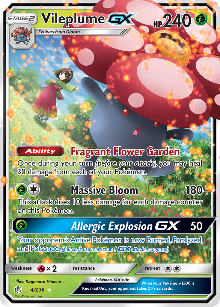 Vileplume GX (4/236) [Sun & Moon: Cosmic Eclipse] | Red Riot Games CA