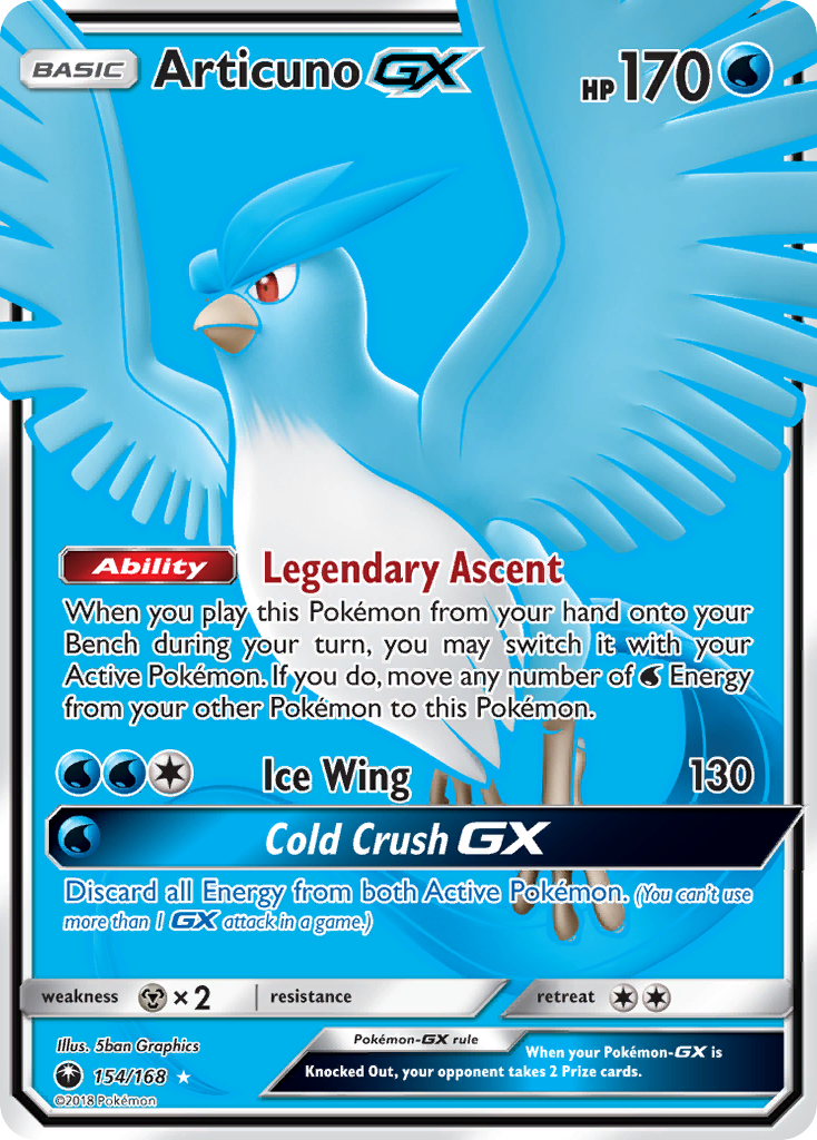 Articuno GX (154/168) [Sun & Moon: Celestial Storm] | Red Riot Games CA