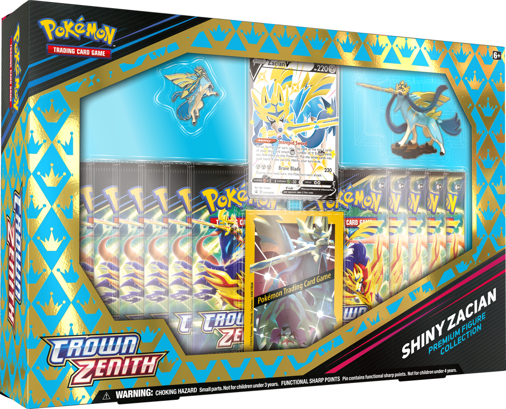 CROWN ZENITH - PREMIUM FIGURE COLLECTION - SHINY ZACIAN (PRE-ORDER MAY 2023) | Red Riot Games CA